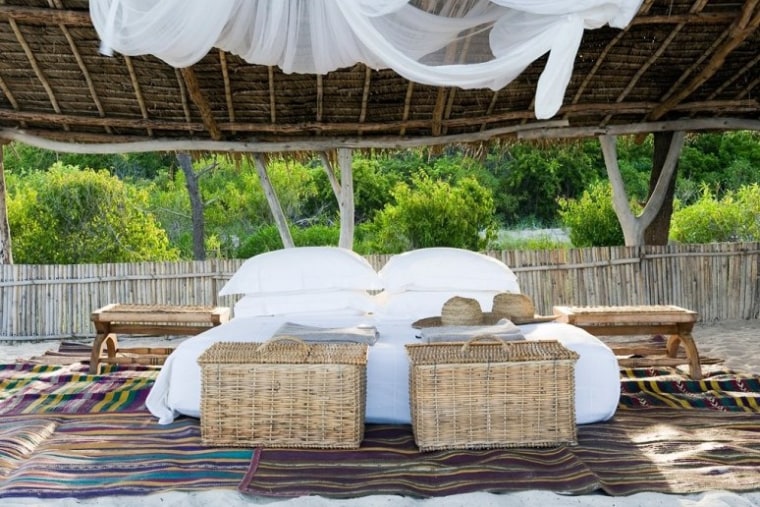 The Vamizi resort is the only occupant on Vamizi Island off Mozambique. No need for shoes or worries during a stay here.